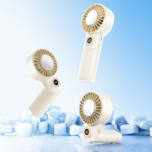 New Products 2026 Handheld <b>Mini</b> <b>Fan</b> 3600mAh High Speed <b>USB</b> Rechargeable Foldable Neck Wearable LED Display Portable Outdoor Use - Product Image 5