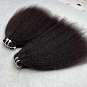 Perruque frontale en dentelle HD 13x6, cheveux humains bruts non traités, texture raide crépue, pour femmes noires, fournisseur d'usine OEM Vietnam - Product Image 4