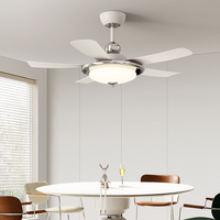 Ventiladores de Techo Inteligentes LED de 42 Pulgadas con 5 Aspas y Luces LED, Rotación Regulable para Sala de Estar/Hogar, Control Remoto/WiFi, Novedad 2026