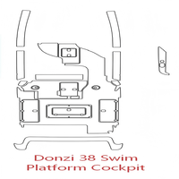 Tapis de pont en mousse EVA imitation teck pour plateforme de bain et cockpit de bateau Donzi 38, style SeaDek MarineMat Gatorstep, auto-adhésif