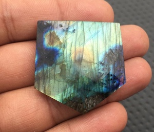 Jolie Collection, 1 pièce, Labradorite naturelle, forme de pentagone, fait à la main, grande taille, pierre de feu bleue, fabrication de bijoux - Product Image 2