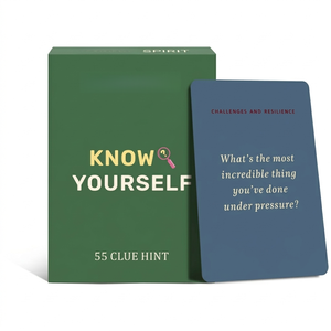 Tarjetas Metafóricas Personalizadas, Impresión a Todo Color, 55 Tarjetas de Preguntas y Respuestas para la Auto-Reflexión y la Intuición en Adultos - Product Image 1