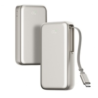 Power Bank Kapasitas Tinggi 10000mAh 20000mAh 30000mAh 22.5W Pengisian Cepat dengan Kabel Retractable, Laris Terjual