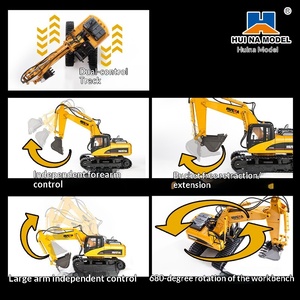 <span class=keywords><strong>Huina</strong></span> <span class=keywords><strong>1573</strong></span> Excavadora a Control Remoto, Vehículo de Ingeniería Eléctrico de Resina de 21 Vías, Juguete en Caja Original, Vehículos de Construcción RC 1:16 - Product Image 3