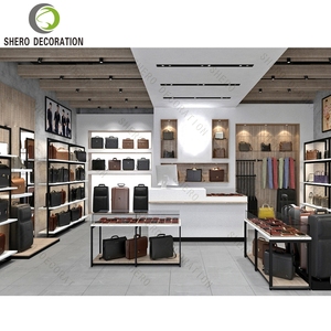 Présentoir de Luxe Autonome en Bois pour Sacs à Main avec Éclairage LED, Robuste, Dimensions Personnalisables, Finition Vernie, Design Cubique - Product Image 1