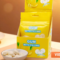Chewing-gum en poudre aromatisé au citron, sans sucre, au Xylitol, vente en gros OEM, en vrac, en boîte et en sachet