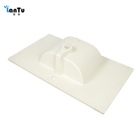 Lavabo rectangulaire en pierre de quartz blanc moderne, poli, conçu spécifiquement pour les salles de bains et les toilettes