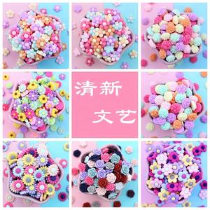 Cabujón de resina simulado con forma de flor, colorido y estilo Kawaii, para decoración de juguetes DIY, abalorios y dijes para accesorios de cabello de niñas - Product Image 3