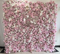 Panneau mural floral en soie artificielle SPR, fond floral pour mariage, fête, anniversaire et Saint-Valentin, décoration de fond pour hôtel