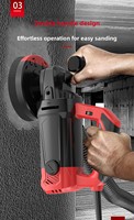 Râpeuse murale électrique industrielle 220V sans poussière pour le ponçage de béton rugueux, le polissage, le décapage de mastic et le nettoyage des sols en ciment