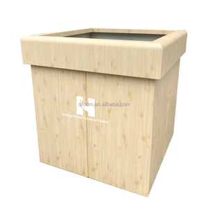 Maceta Rectangular grande de acero galvanizado para jardín al aire libre, plantación de flores, acabado de transferencia de calor UV, maceta de Metal de diseño para el hogar - Product Image 2
