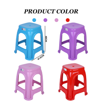 Tabouret Moderne en Plastique Extra Épais pour la Vente en Gros : Chaise de Table à Manger Carrée pour la Maison, Tabouret Haut pour Adultes pour le Salon.