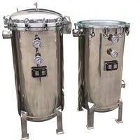 Filter Rumah Tangga Otomatis Stainless Steel 304/316 Kelas Industri Baru, Kapasitas Multi-Kantong Tunggal, Laju Alir 5 GPM, Kapasitas 500 L/jam, 150