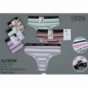 Pantaloni a fiori brasiliani Calzon de Mujer One Size XL materiale in poliammide a vita bassa e media senza traccia tinta in stile quotidiano fiocco ODM - Product Image 1