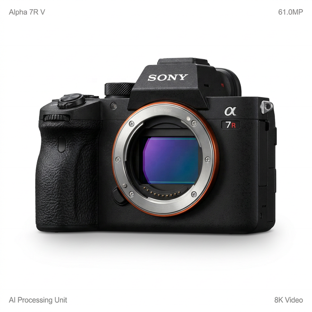 Wholesale Sony Alpha 7R V A7R5 Full Frame Mirrorless Camera Body 61.0MP AI Autofocus 8K Video 8-Stop IBIS Pro Studio Supply