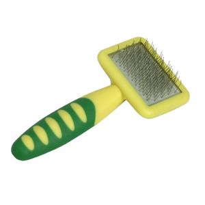 Custom Logo Slicker <b>Brush</b> for Small Dog Grooming Stainless Steel & Plastic Materials TPR Handles Removes Loose Dirt and Hair - Product Image 6