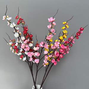 กิ่งดอกซากุระประดิษฐ์แบบใหม่ ดอกพลัม ดอกพีช สำหรับตกแต่งบ้าน ดอกยิปโซฟิลลาประดิษฐ์จากผ้าไหม - Product Image 3
