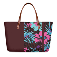 Sacs fourre-tout d'épaule légers et imperméables pour femmes, motif tribal polynésien Elei, personnalisables, durables, pour voyages en extérieur – Prix usine
