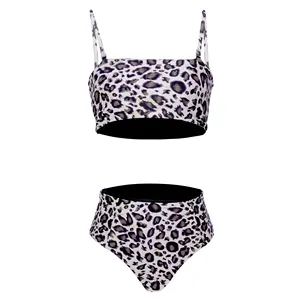 Leopard Print Women String Bikini Set Swimsuits Ladies Swimwear 2024 New Design Hot Sexy Beach Wholesale OEM Custom Factory