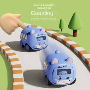 Zhiqu Unisex Push Toy Car per bambini nuovo disegno di cartone animato di espulsione di inerzia di un anno bambino di giro giocattolo di plastica azionato a batteria - Product Image 3