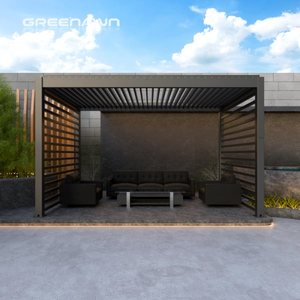 Extérieur Jardin Cour Télécommandes Électrique Étanche <span class=keywords><strong>En</strong></span> Aluminium Pergols Pergola Voiture Parking Hangar <span class=keywords><strong>Avec</strong></span> <span class=keywords><strong>Volet</strong></span> <span class=keywords><strong>Roulant</strong></span> - Product Image 1