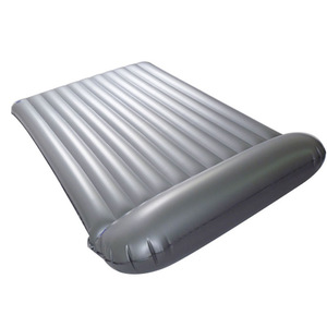 Single Pillow Inflatable Water Bed 120x200cm Grey PVC Mattress Home Use Modern Style Water Resistant - Product Image 2