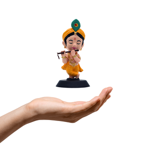 Ídolo del Señor Krishna Pintado a Mano con Acabado en Tono Natural de Piel – Simboliza Fuerza, Devoción y Protección, Ideal para el Hogar y Automóviles - Product Image 3