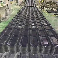 Tejas de Techo de Resina Sintética UPVC con Aislamiento Térmico Anti-UV, Láminas de Techo Impermeables Estilo Español, Materiales de Construcción para Residenciales
