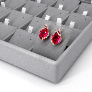 High End Custom Microfiber Jewelry <strong>Tray</strong> Gray Pendant <strong>Display</strong> Organizer <strong>Ring</strong> <strong>Tray</strong> for Jewellery Shops - Product Image 6