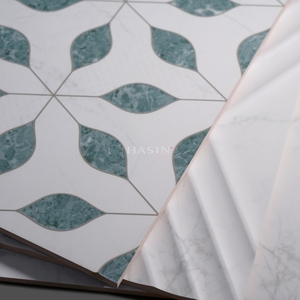 Piastrelle in Porcellana 300x900 con Motivo Floreale Italiano Classico, Piastrelle Rustiche in Ceramica Effetto Marmo per <span class=keywords><strong>Bagno</strong></span>, Balcone, Pavimento e Parete - Product Image 3