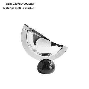 Ornement de plateau de fleurs en acier inoxydable géométrique moderne nordique pour chambres salons armoires à vin barres entrées pompe pulvérisateur - Product Image 6