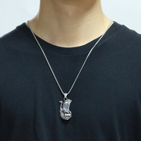 Vintage Viking Design 3D pendentif de bateau déclaration en acier inoxydable Triangle nordique Valknut pendentif de bateau collier