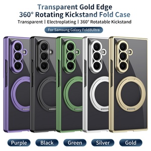 เคสใสเคลือบแม่เหล็กหรูหราสำหรับ Samsung Fold 8 4 5 6 7 W26 พร้อมการปกป้อง 360 องศา °   ฝาครอบกันกระแทกแบบตั้งได้สำหรับหน้าจอ - Product Image 2