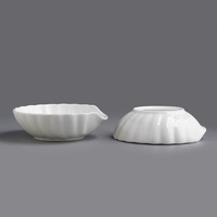 Bol à sauce en céramique de porcelaine fine blanc pur, en forme de coquille, sous glaçure, style chinois, 460g