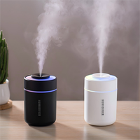 Мини USB-увлажнитель воздуха с LED-подсветкой и ультразвуковым распылением, объем 180 мл, портативный небулайзер для дома и автомобиля