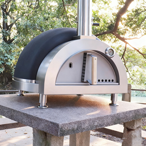 Beetle-style Outdoor Kitchen Pizza Oven - Portable Wood/Charcoal Stainless Steel High-Temp Pizza Oven &amp; <strong>BBQ</strong> - Product Image 1