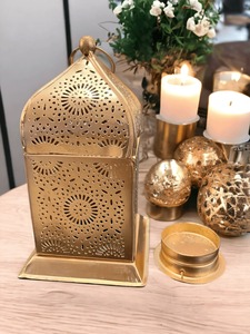 Antique Moroccan Tea <b>Light</b> Candle Holder Vintage Metal Lantern Decorative Home Lighting Indian Handcrafted Decor For Sale - Product Image 1