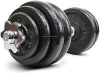 Ensemble d'haltères réglables en fonte Eric Hammertone 15kg/20kg/30kg, antidérapants, pour hommes, usage domestique, noir, logo personnalisé disponible