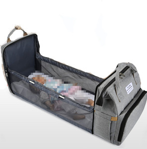 Mommy <b>Bag</b> Lightweight Portable Folding Crib <b>Bed</b> Large-capacity Travel Maternity <b>Bags</b> Baby Backpack Female Mommy Outting <b>Bag</b> - Product Image 1