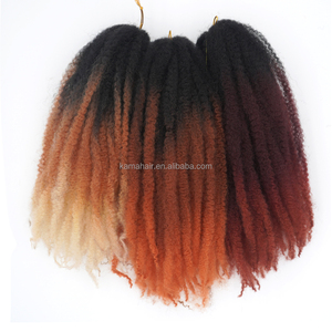 Cheveux Torsadés Cubains KAMA Ombré, Mèches à Tresser <span class=keywords><strong>Afro</strong></span> Kinky Bouclées, Crochet Synthétique Marley Twist en Vrac, Extension Capillaire - Product Image 5