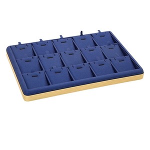 Jewelry Tray 30x20x2.5cm PU Leather 6-Compartment Display Storage Box for <b>Rings</b> Pendants Jewelry Organization - Product Image 1