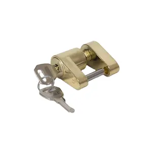 Verrou de <span class=keywords><strong>remorque</strong></span> plaqué laiton avec protection <span class=keywords><strong>antivol</strong></span> pour broche de 1/4 pouce - Product Image 1