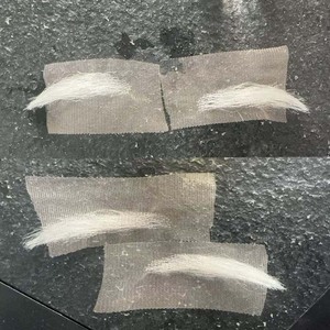 Sourcils <span class=keywords><strong>de</strong></span> Père Noël pour costumes et fêtes <span class=keywords><strong>de</strong></span> Noël - Cheveux <span class=keywords><strong>de</strong></span> Yak Blanc HD pour perruques Full Lace avec ondulation <span class=keywords><strong>de</strong></span> 26 mm, densité 220 % - Product Image 4