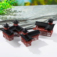 Miniature de rocaille bonsaï, paludarium et aménagement paysager d'aquarium, modèle de maison chinoise classique sur poteaux - Direct Usine