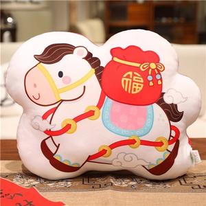 Almohada de Peluche con Diseño de Mascota del Año del Caballo, Muñeco de Peluche, Muñeco de Actividades, Juguete de Peluche, <span class=keywords><strong>Regalo</strong></span> para Dormir para Novia, <span class=keywords><strong>Regalo</strong></span> de Cumpleaños - Product Image 6