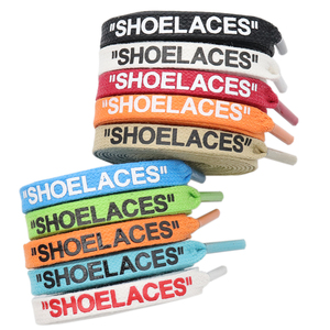 Weiou tali sepatu katun datar wax 8mm, tali sepatu katun dengan motif layar putih <span class=keywords><strong>120cm</strong></span> panjang tali Sneaker uniseks - Product Image 2