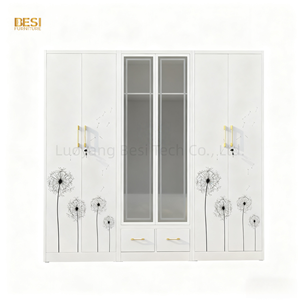 ตู้เสื้อผ้าเหล็ก 5 บาน สไตล์โมเดิร์น มินิมอล สำหรับห้องนอน เฟอร์นิเจอร์โรงแรม ตู้เหล็กแขวนผ้า สำหรับใช้ในบ้าน - Product Image 3