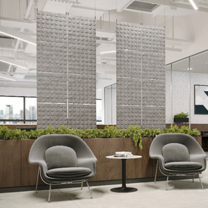 Panel <span class=keywords><strong>Acústico</strong></span> de Fibra de Poliéster de Alta Densidad, Color Personalizado, Ignífugo y Ecológico - Product Image 1