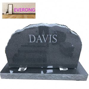 <span class=keywords><strong>Stèle</strong></span> <span class=keywords><strong>de</strong></span> <span class=keywords><strong>pierre</strong></span> <span class=keywords><strong>tombale</strong></span> polie en granit gris foncé pour les funérailles - Product Image 1