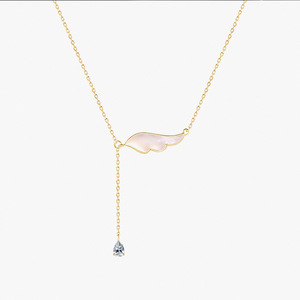 Seashell Wing Necklace For Women Gold Silver Color Tassel Clavicle Chain Minimalist Design Trendy Fashion Jewelry - Product Image 5